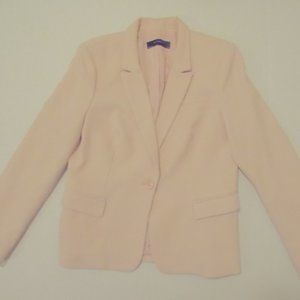 The Limited Ivory Creme houndstooth texture blazer